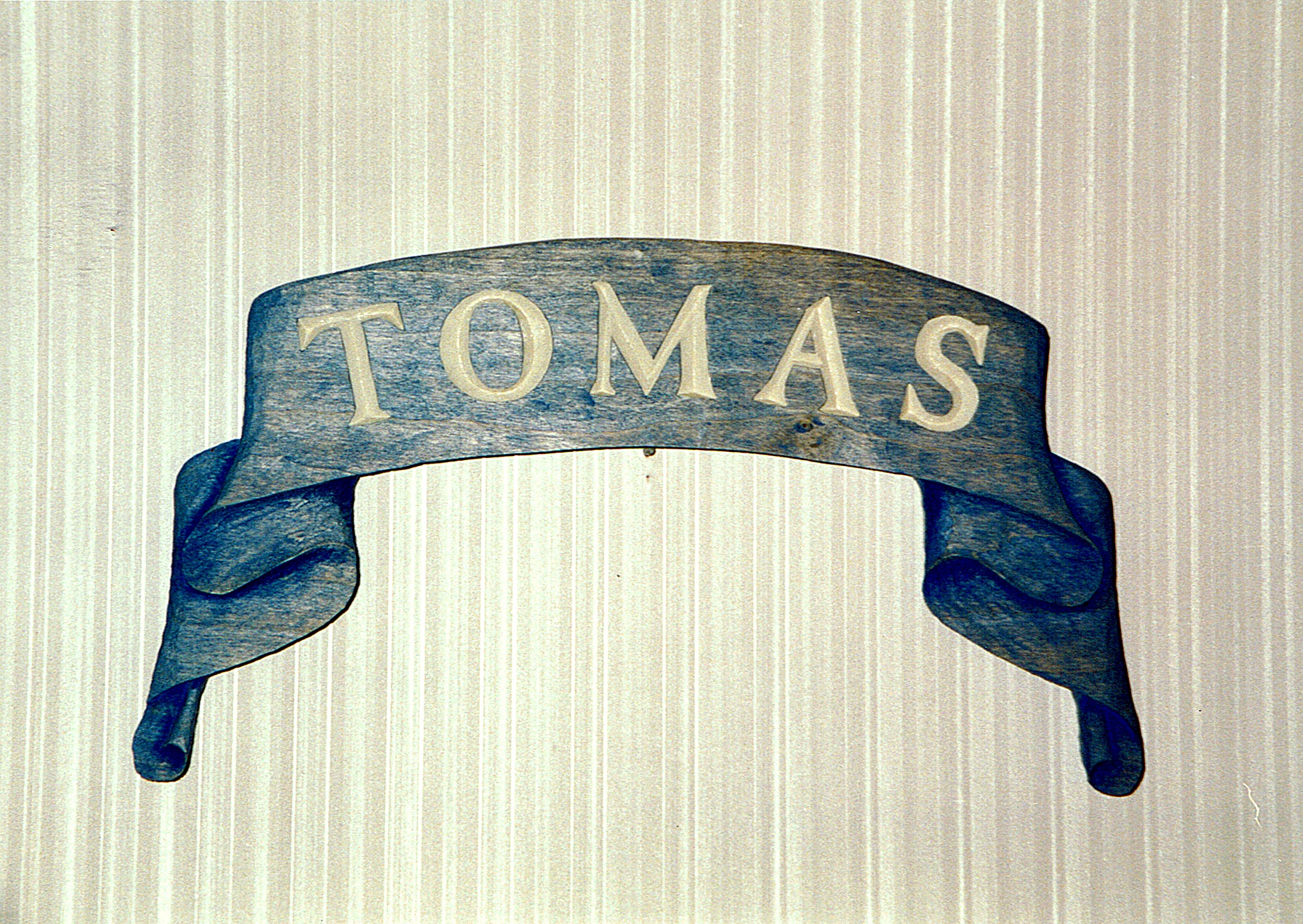 Carved Name Banner — Ribbon-Style Lettering
