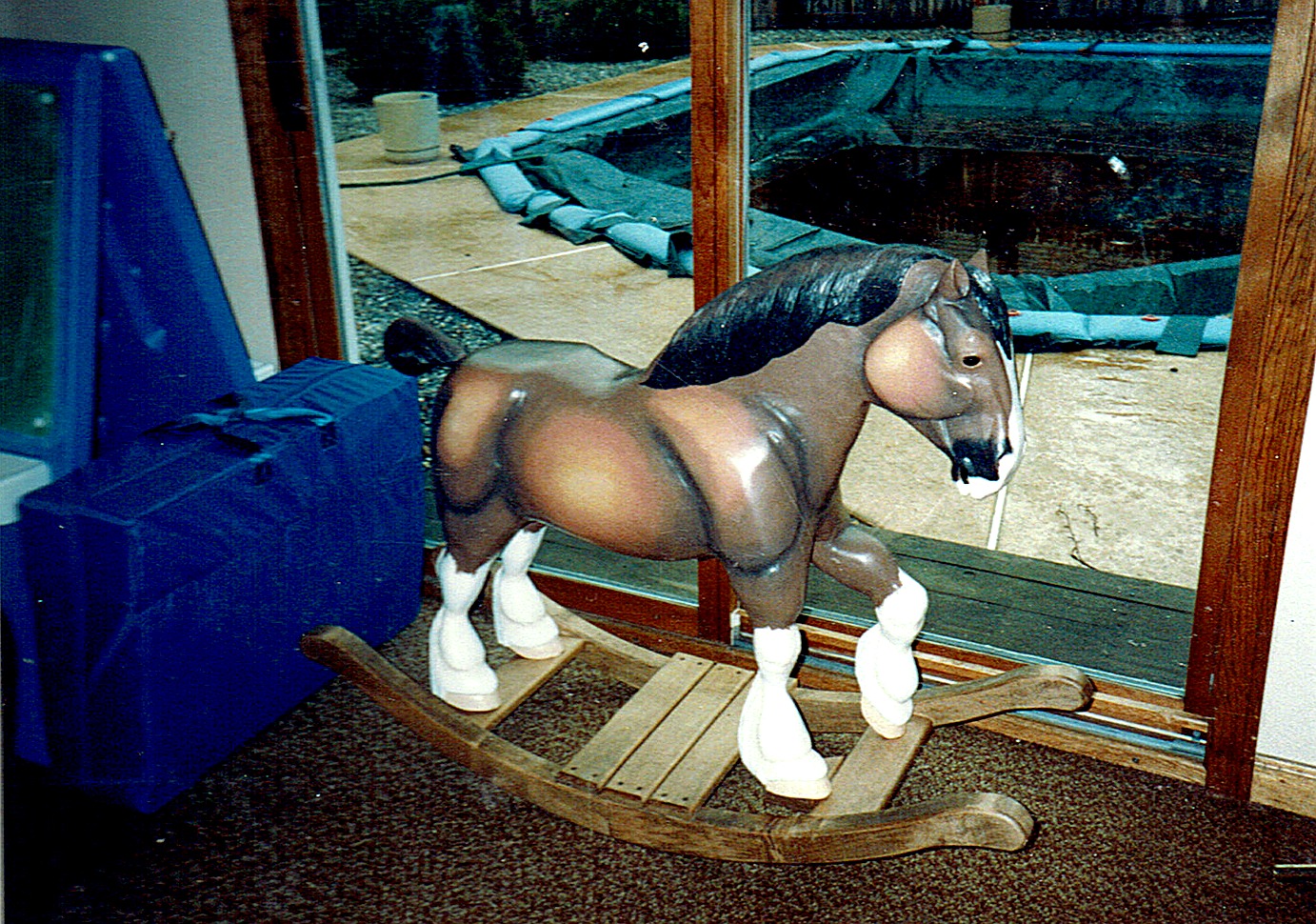 Rocking Horse — Carved & Painted Clydesdale