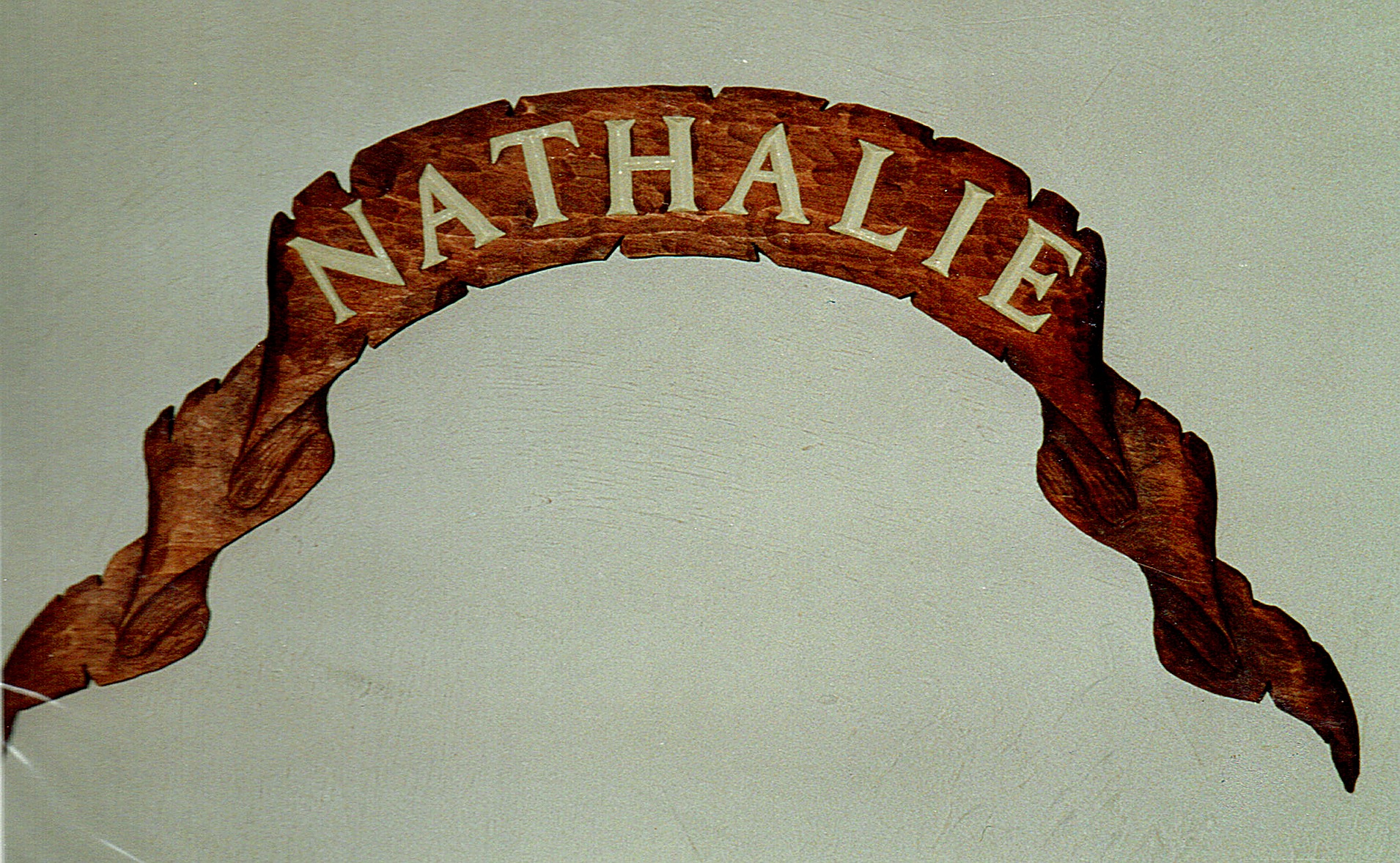 Carved Name Banner — Ribbon-Style Script