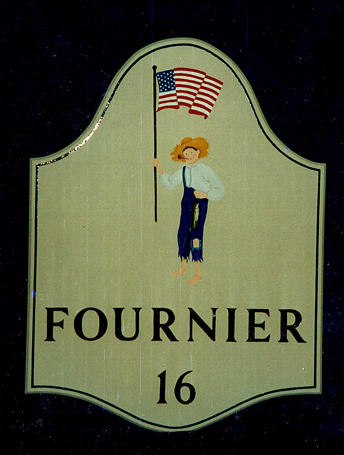 Address Sign — Folk Art Portrait