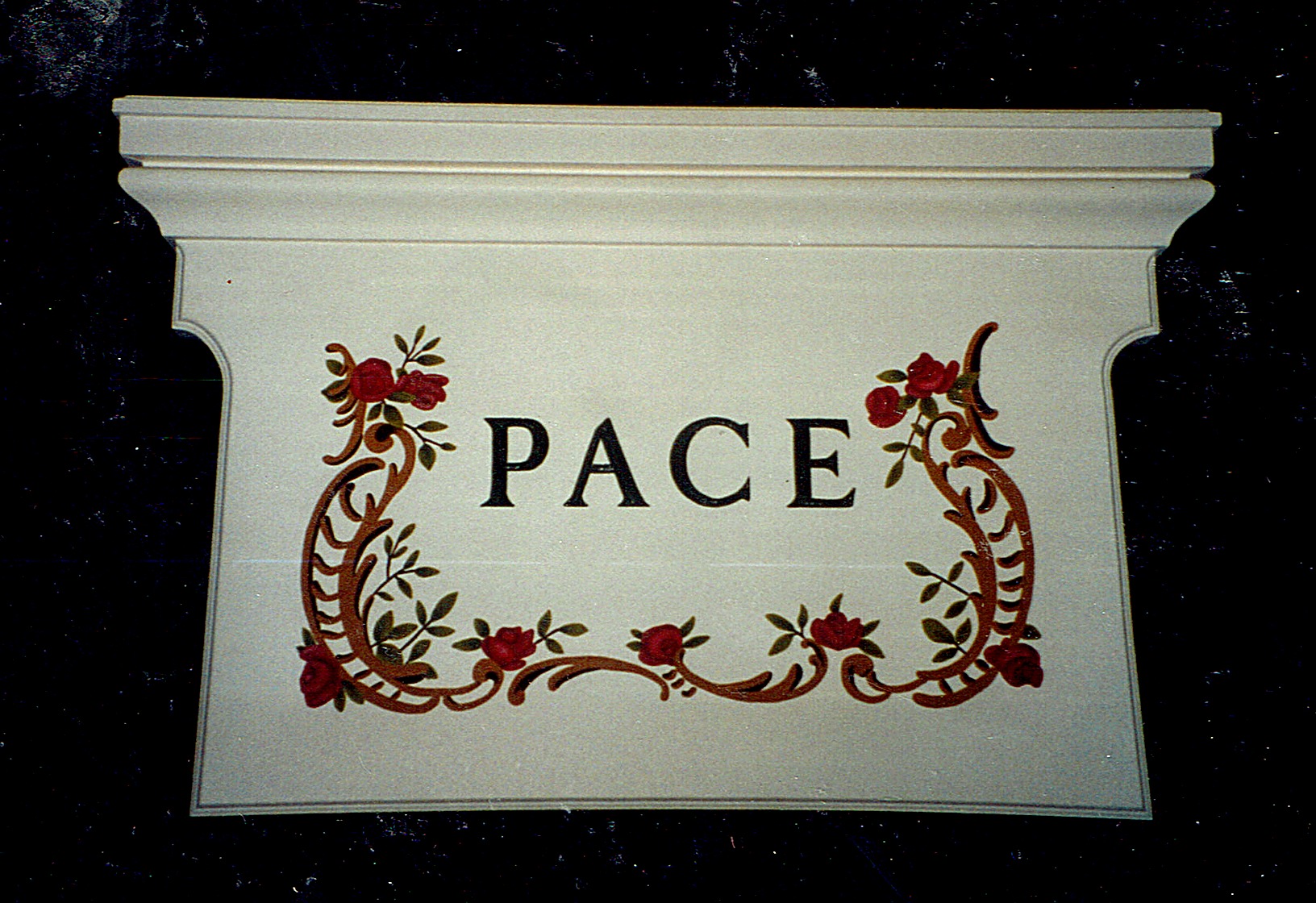 Colonial Wall Plaque — Floral Scrollwork