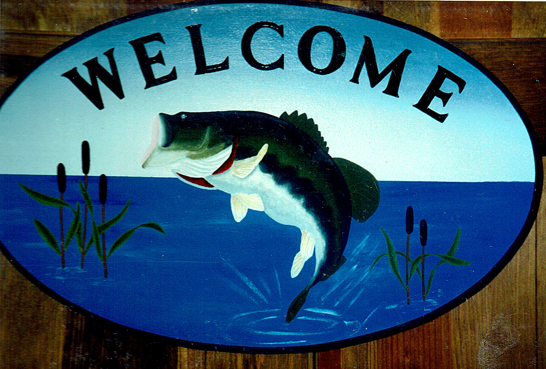 Welcome Sign — Bass Fishing Theme