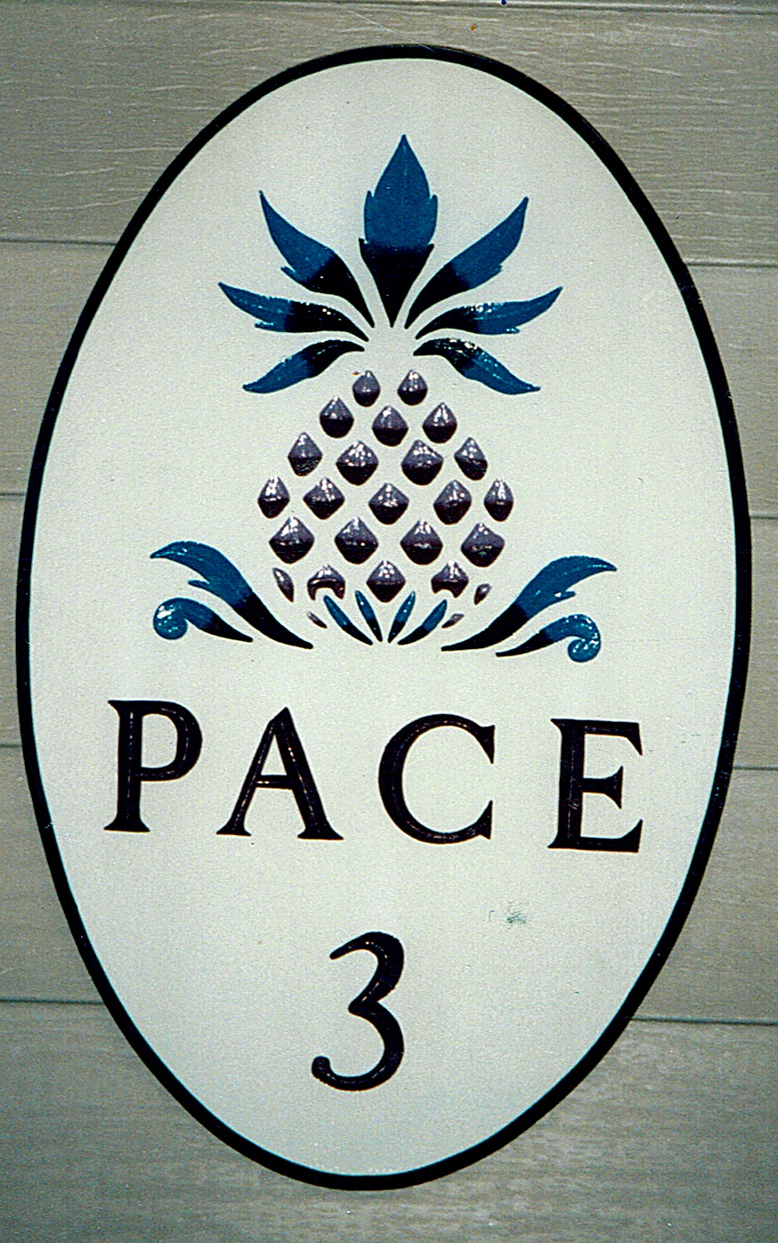 Address Plaque — Pineapple Oval Design